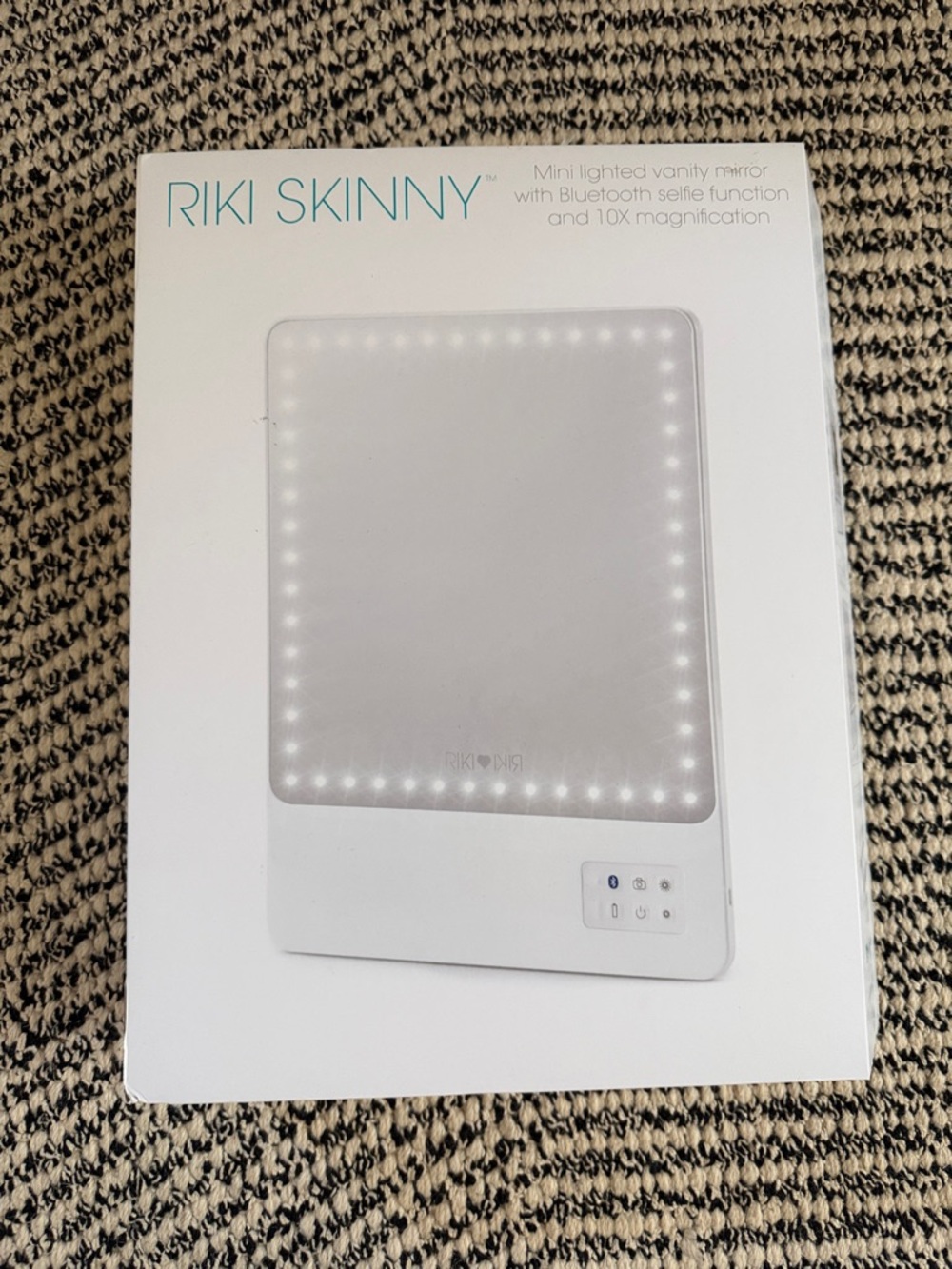 Riki Skinny White Lighted Vanity Mirror